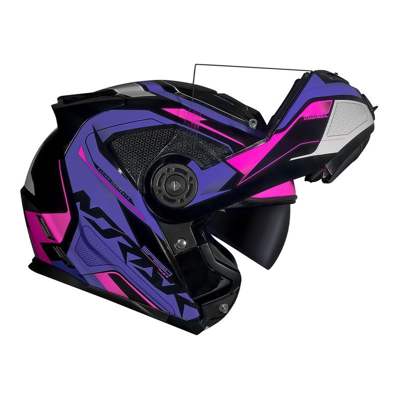 CAPACETE ROUTE FF345 SPEEDMAX ROXO ARTICULADO
