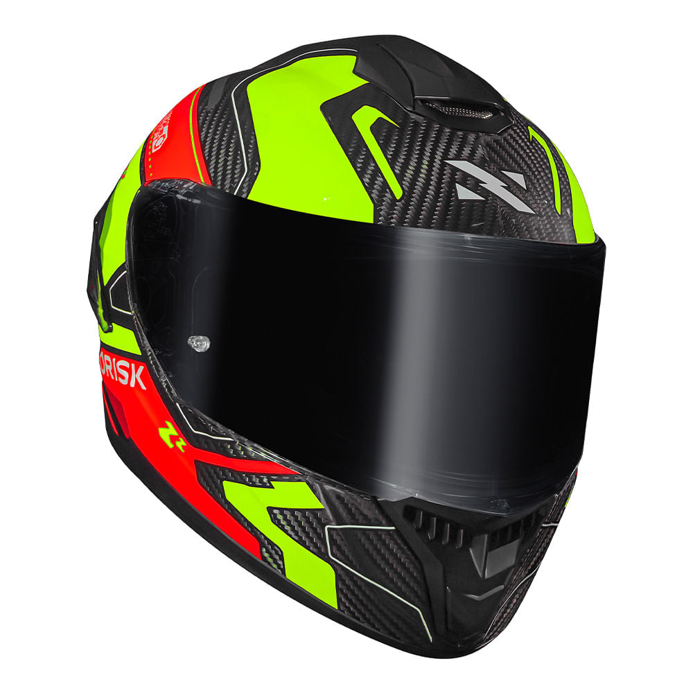 CAPACETE NORISK CARBON R RIDER LARANJA