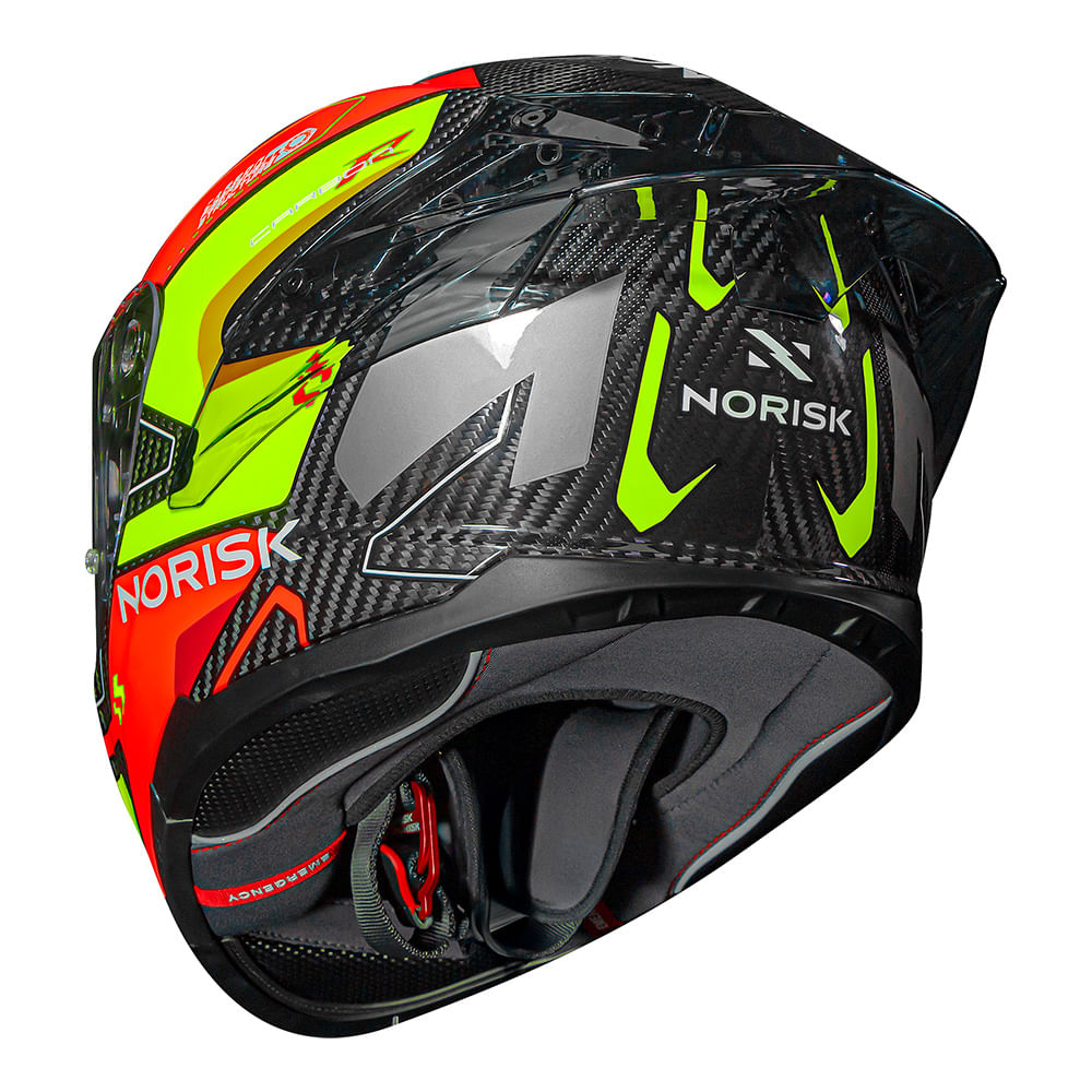 CAPACETE NORISK CARBON R RIDER LARANJA