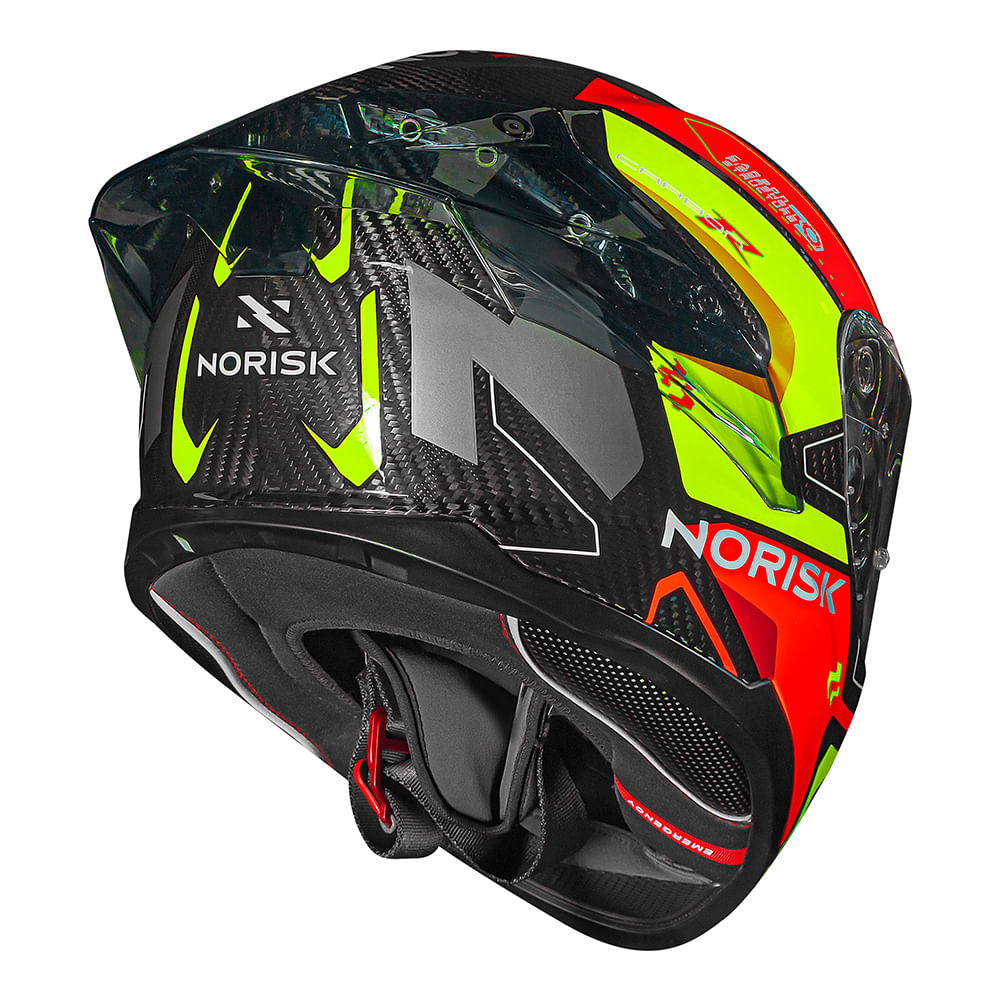 CAPACETE NORISK CARBON R RIDER LARANJA