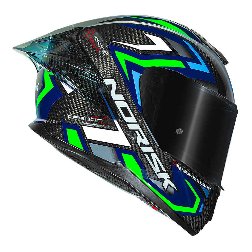 CAPACETE NORISK CARBON R SPOT AZUL