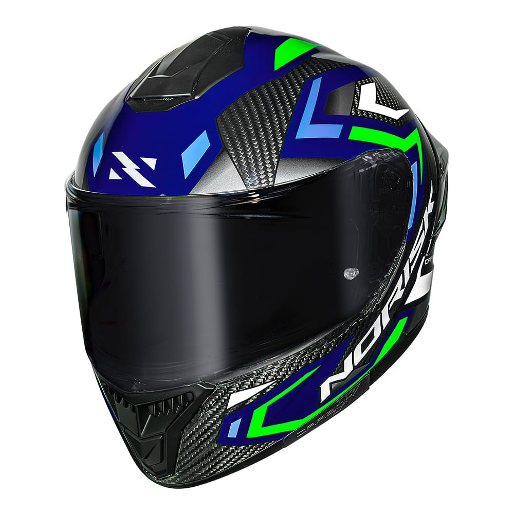 CAPACETE NORISK CARBON R SPOT AZUL
