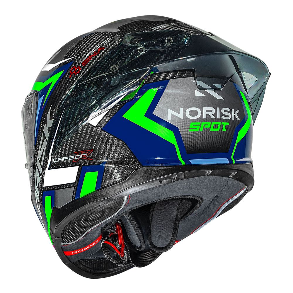 CAPACETE NORISK CARBON R SPOT AZUL
