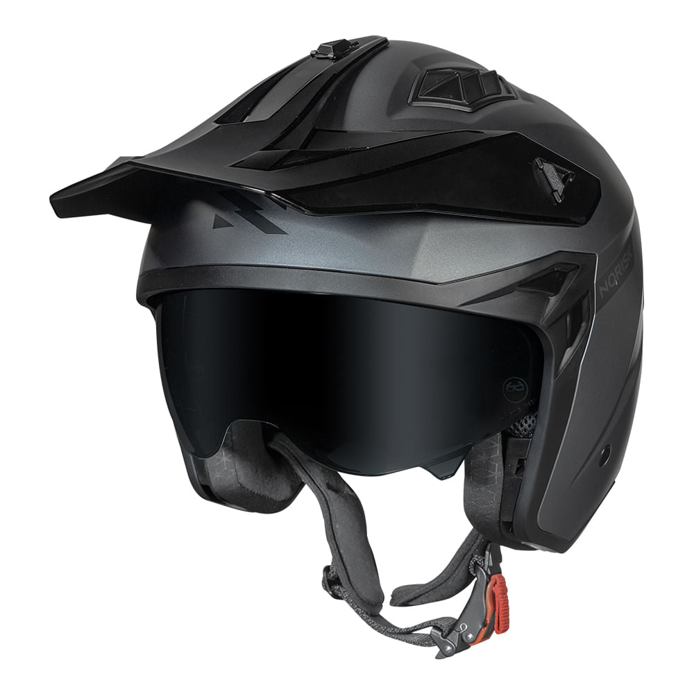 DARTH II CAPACETE MONOCOLOR TITANIUM FOSCO