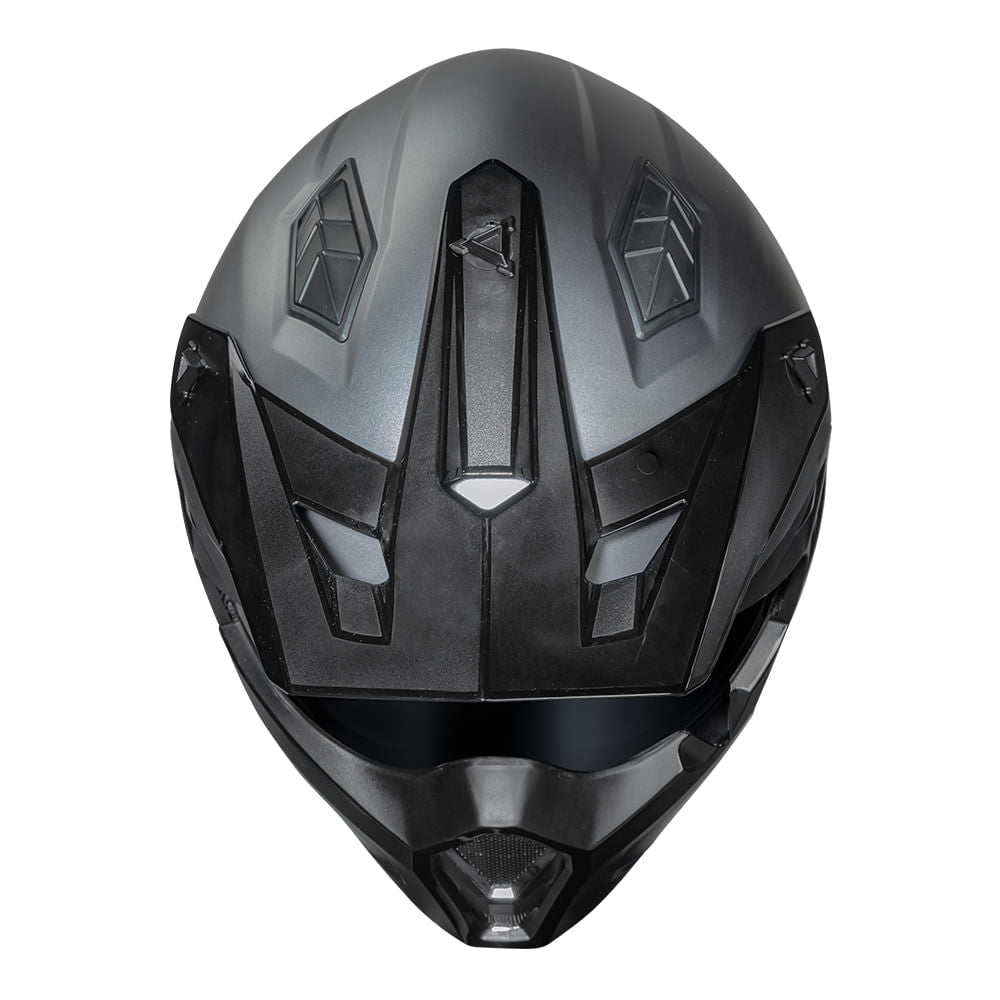 DARTH II CAPACETE MONOCOLOR TITANIUM FOSCO