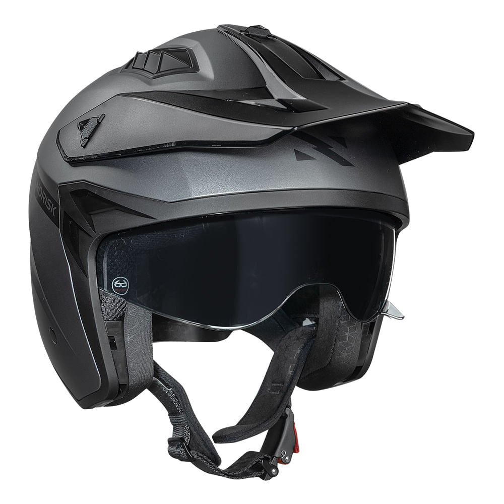 DARTH II CAPACETE MONOCOLOR TITANIUM FOSCO