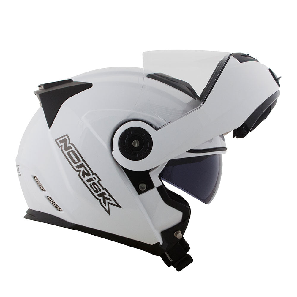 CAPACETE NORISK ROUTE FF345 MONOCOLOR BRANCO