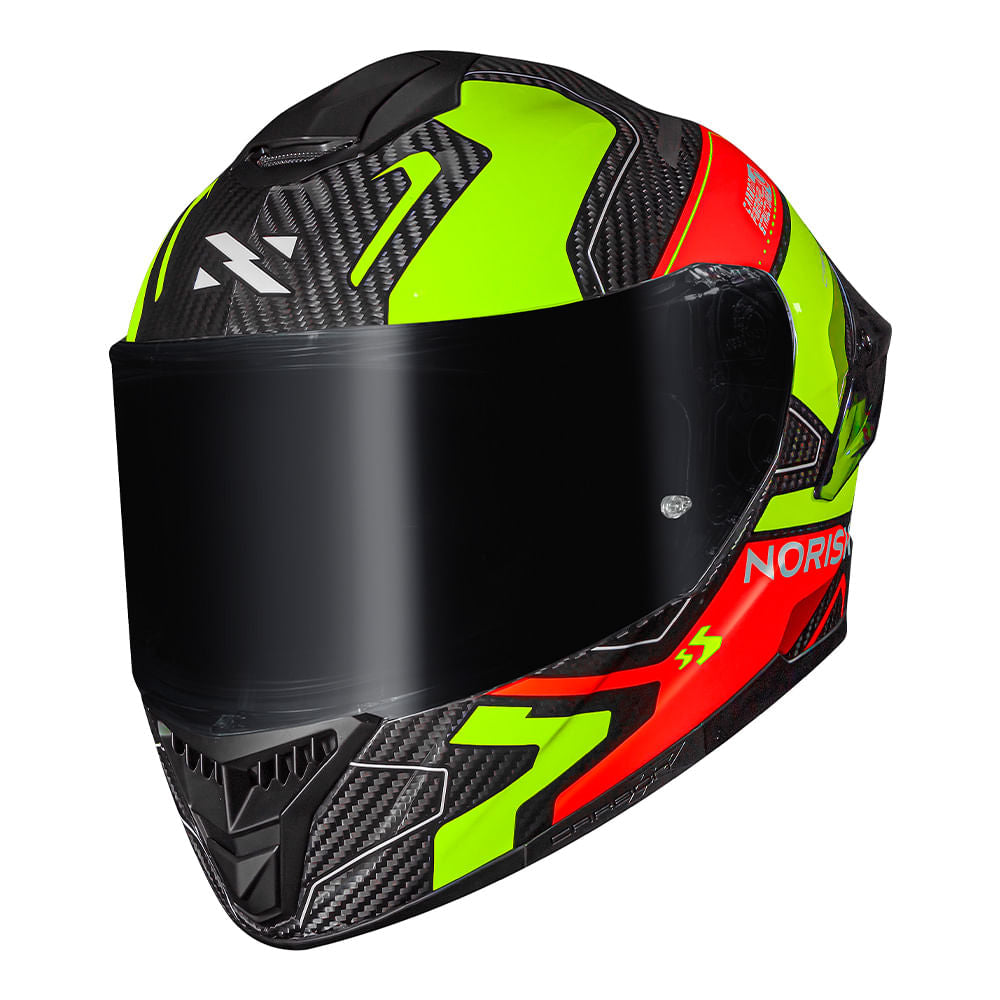CAPACETE NORISK CARBON R RIDER LARANJA