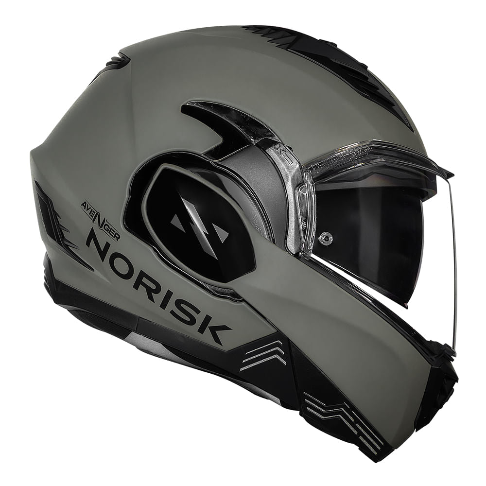 CAPACETE AVENGER MODULAR MONOCOLOR VERDE FOSCO