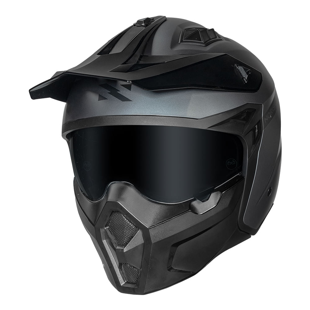 DARTH II CAPACETE MONOCOLOR TITANIUM FOSCO